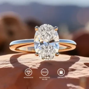 Anillo de Plata Moissanita (60)