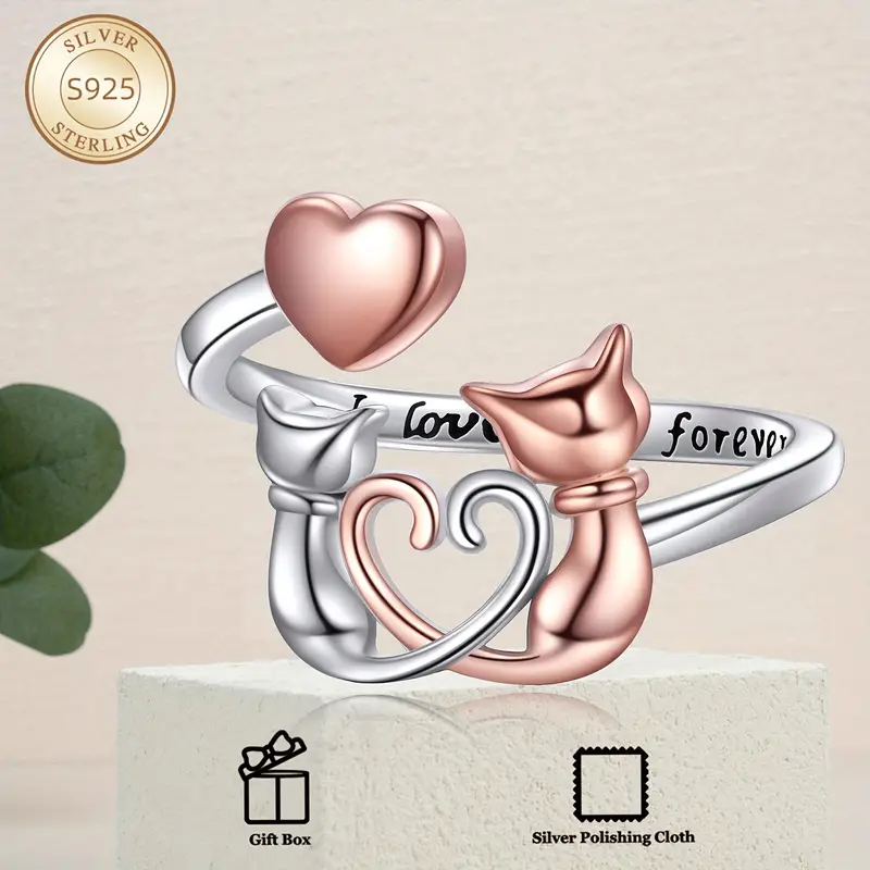 Anillo de Plata Ley 925 Gato (45)